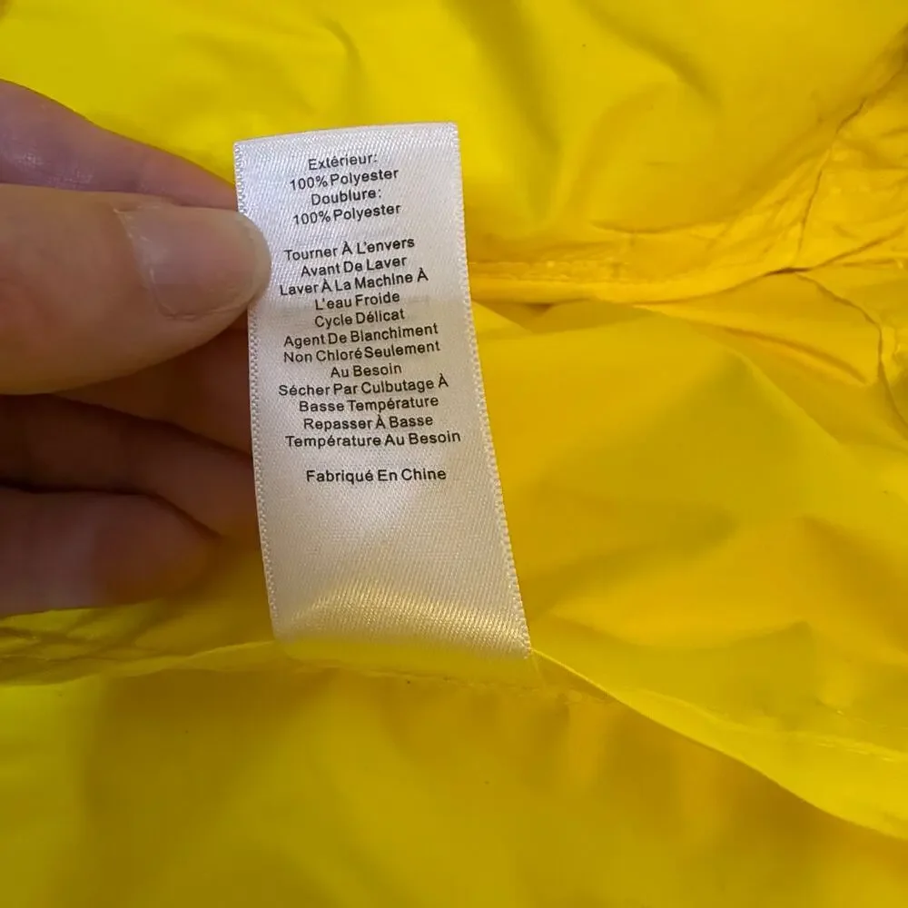 Talbots Bright Yellow Hooded Windbreaker Sz Sp